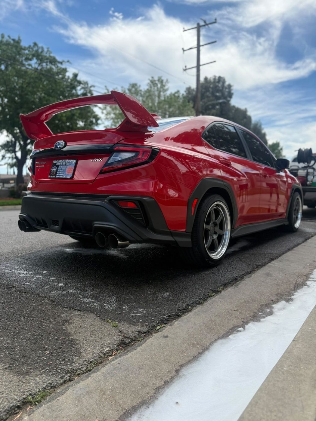 Sport hatchback rear with flawless, clean paint