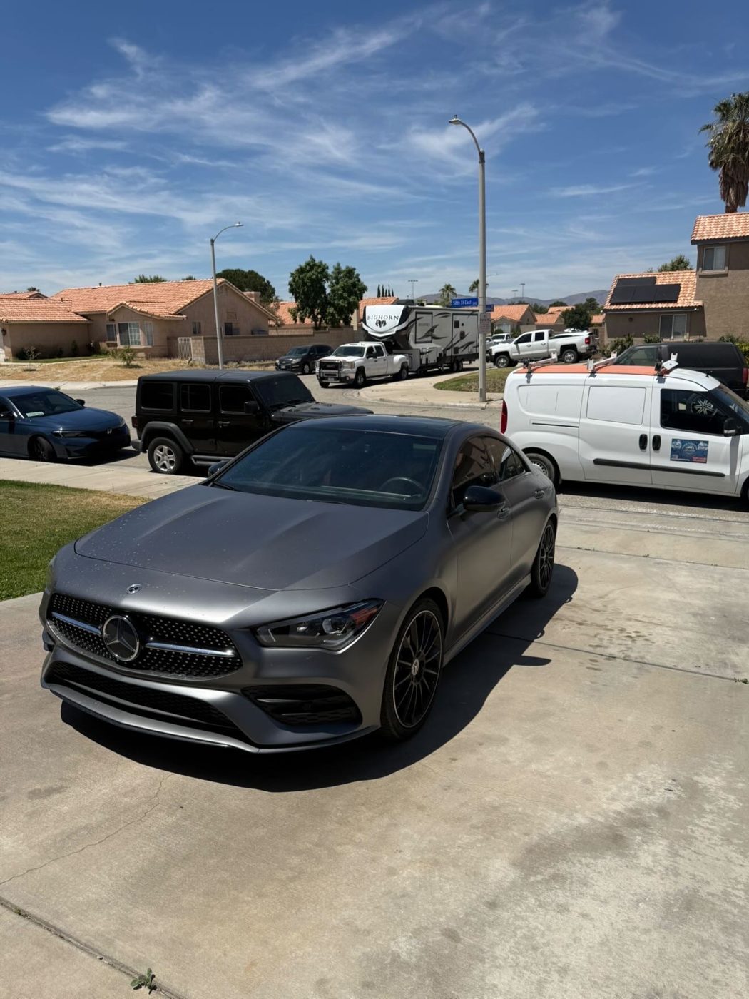 Mercedes-AMG coupe in gloss black